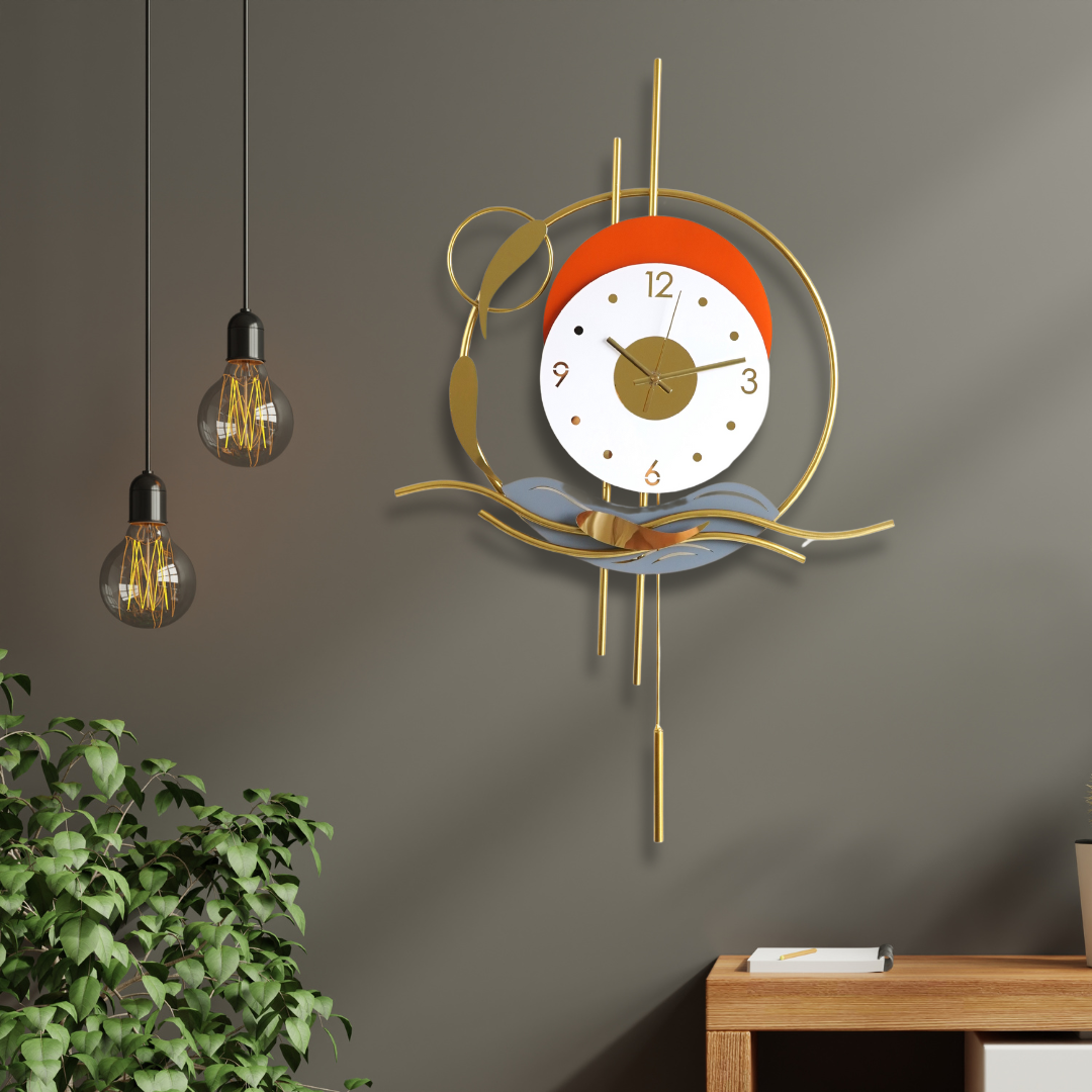Golden timekeeper Wall Clock