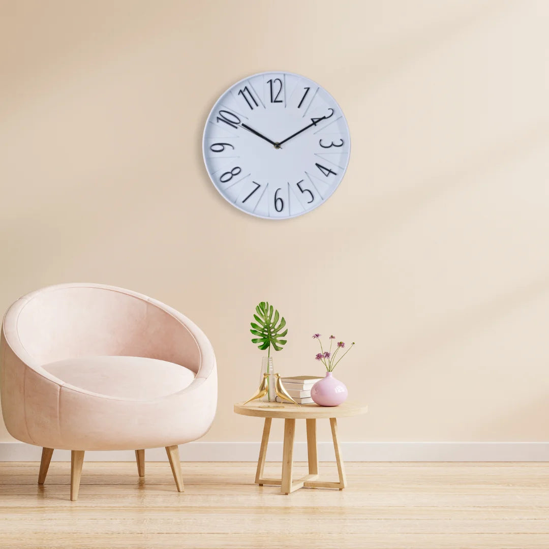 White opal wall clock
