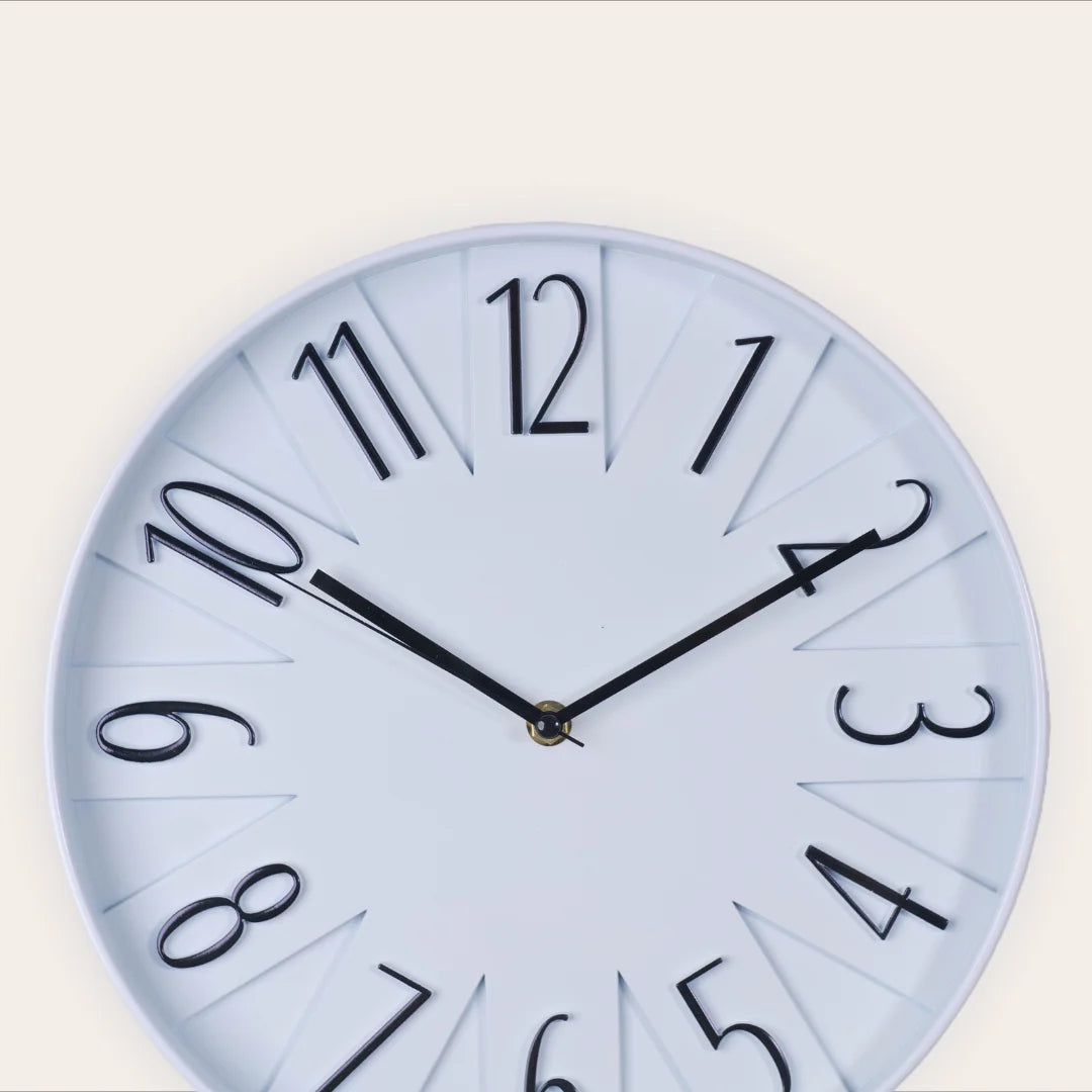 White opal wall clock