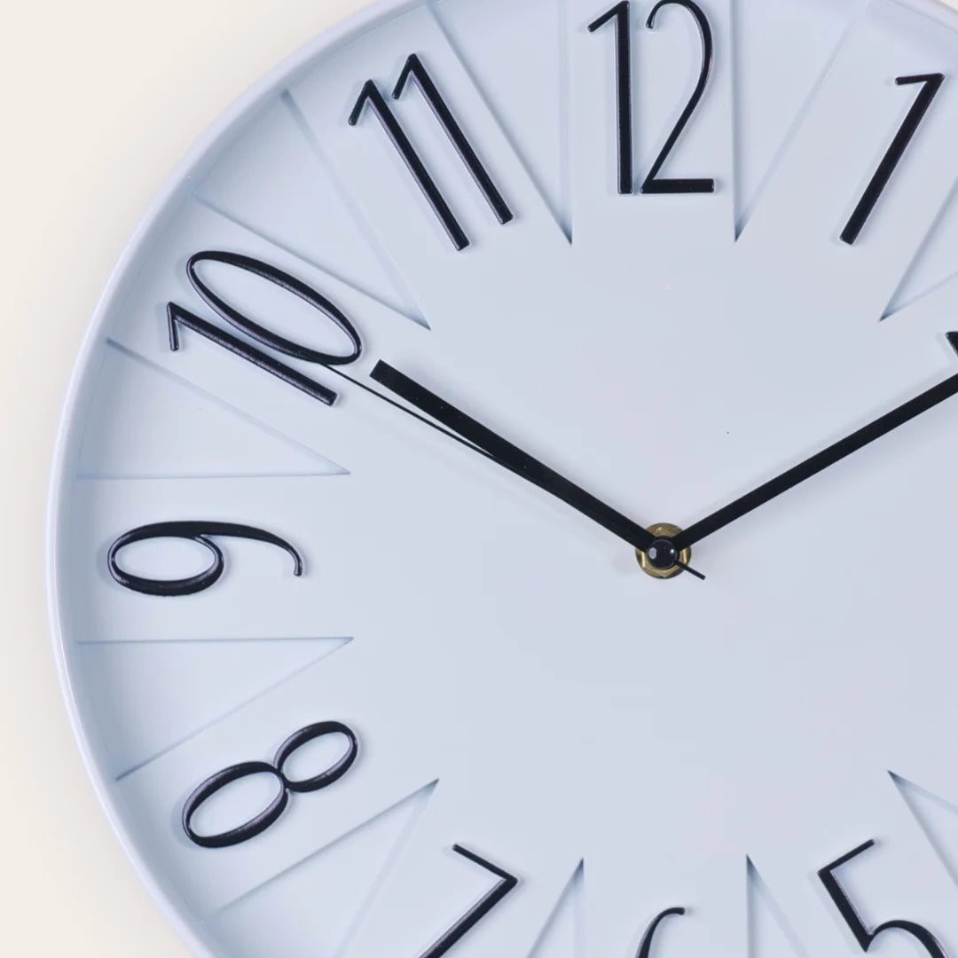 White opal wall clock