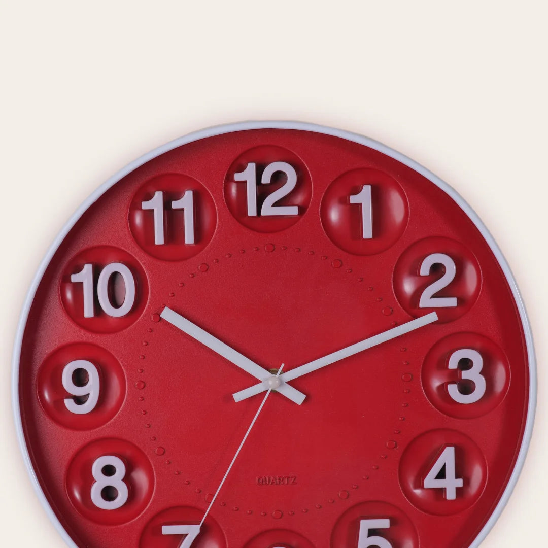 Red Pearl wall clock
