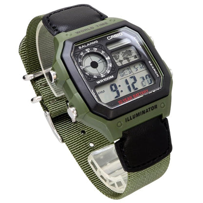 Casio Unisex Analogue Quartz Watch with Strap in AE-1200WHUB-3AVEF, Strap, Strap