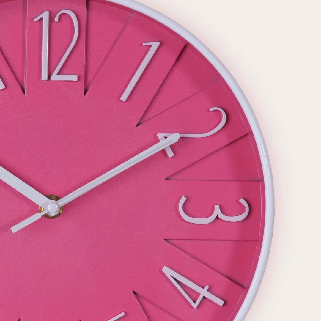 Pink opal wall clock