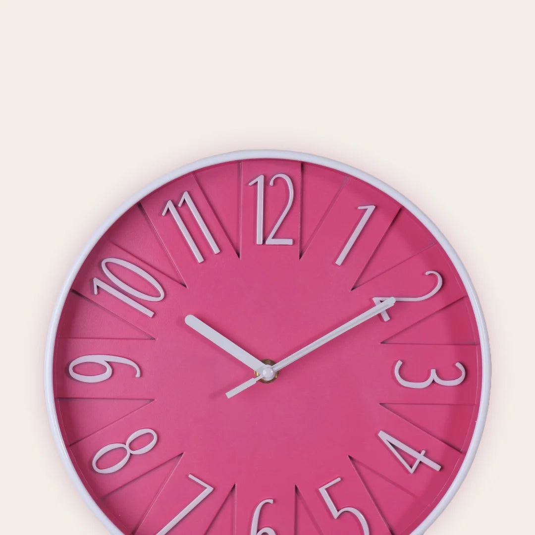 Pink opal wall clock