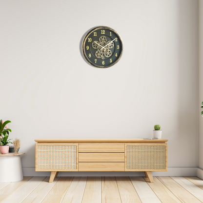 Golden Gear Luxury Wall Clock