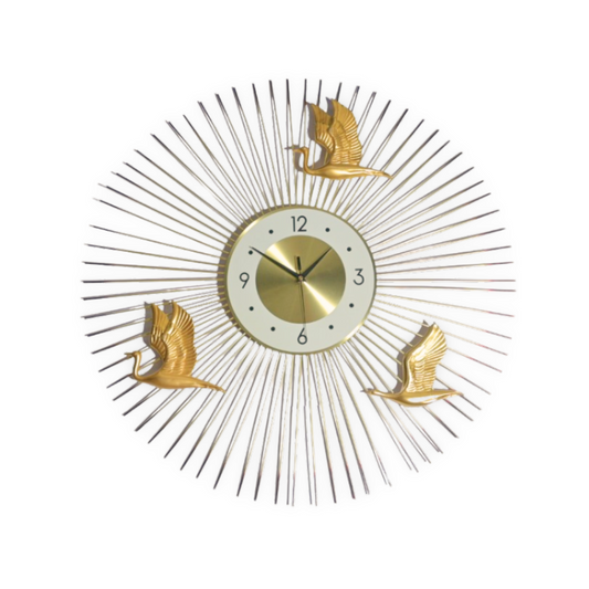 Spiked Golden Wall Clock