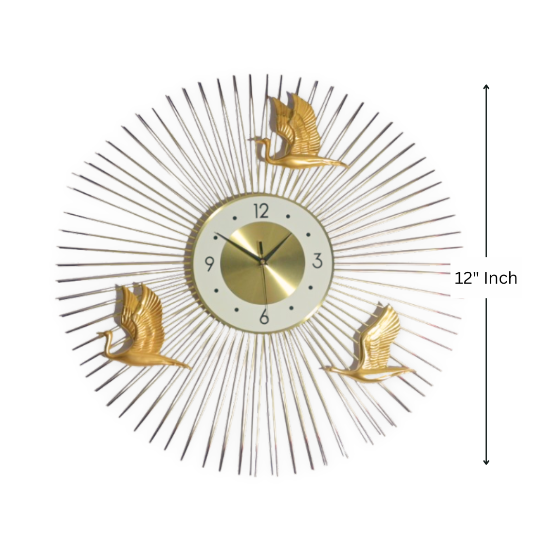 Spiked Golden Wall Clock