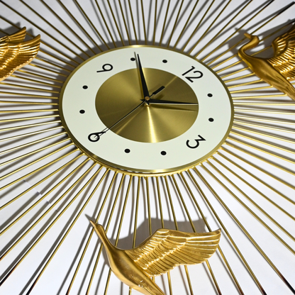 Spiked Golden Wall Clock