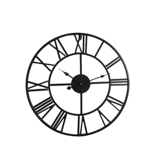 Black Round Metal clock