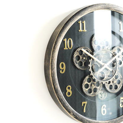 Golden Gear Luxury Wall Clock