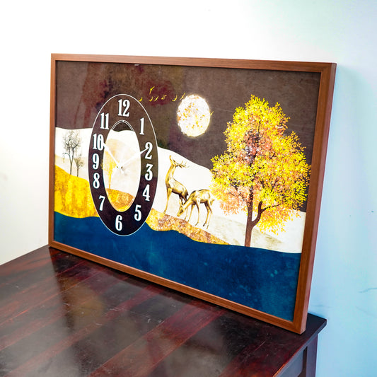 Resin Moonlight Meadow clock