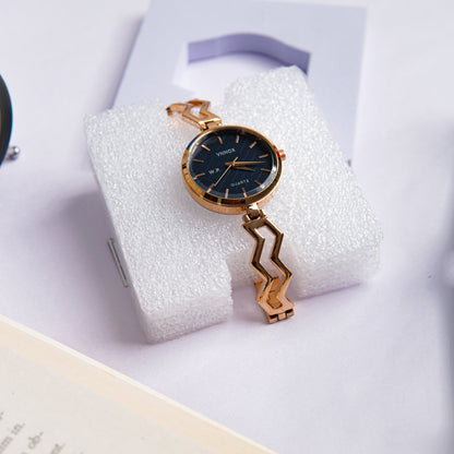 Vnnox Ladies  Golden Black Hand Watch