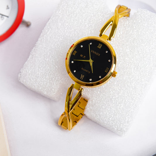 Vnnox Ladies Golden Hand Watch