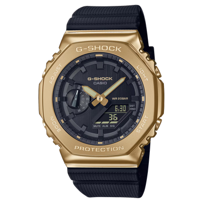 G-SHOCK GM-2100 GOLD BLACK DIAL METAL BODY