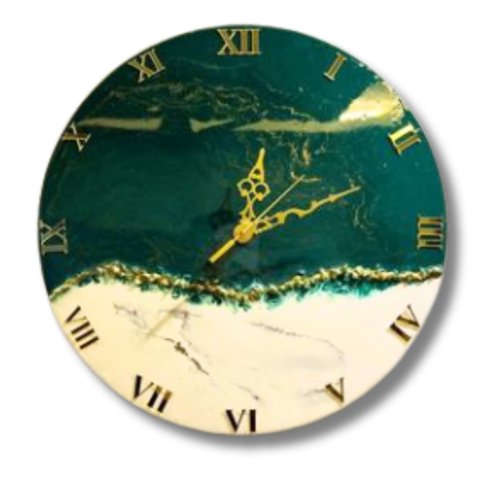 Radiant Ring Resin clock