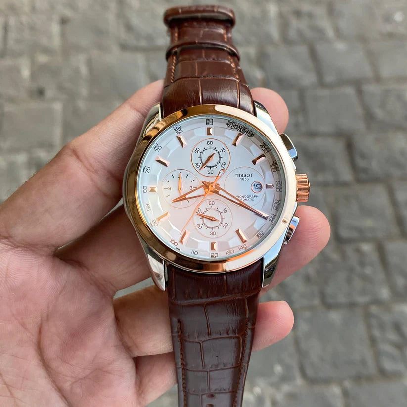 Tissot-Couturier Leather 1853 - Chronograph Watch | 1:1 Quality