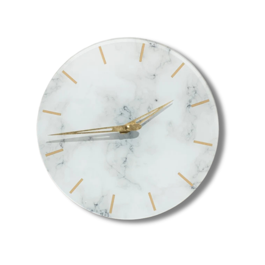 Whispering White Resin clock