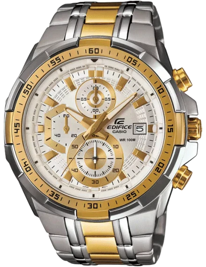 Edif*ce EFR-539 (Silver & Golden Dial) - Chronograph Watch | 1:1 Quality