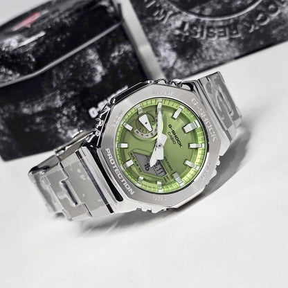 2100 D SILVER ORANGE DIAL WATCH