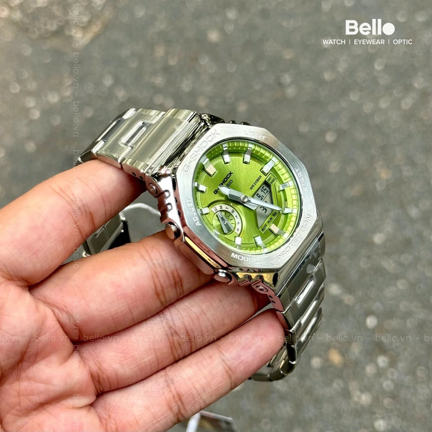 2100 D SILVER ORANGE DIAL WATCH