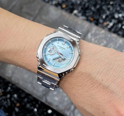 2100 D SILVER ORANGE DIAL WATCH