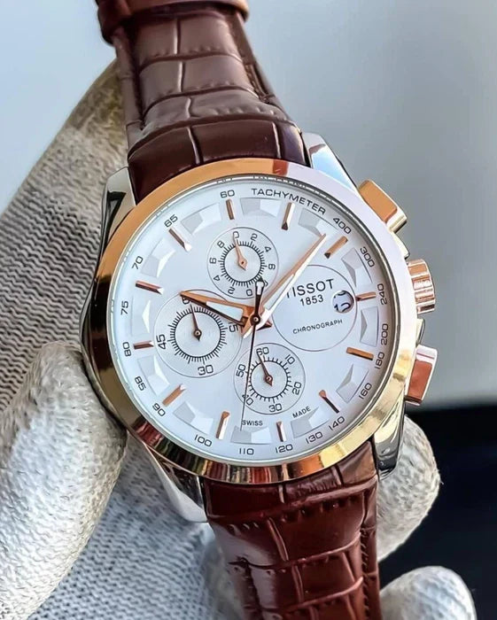 Tissot-Couturier Leather 1853 Chronograph Watch 1:1 Quality